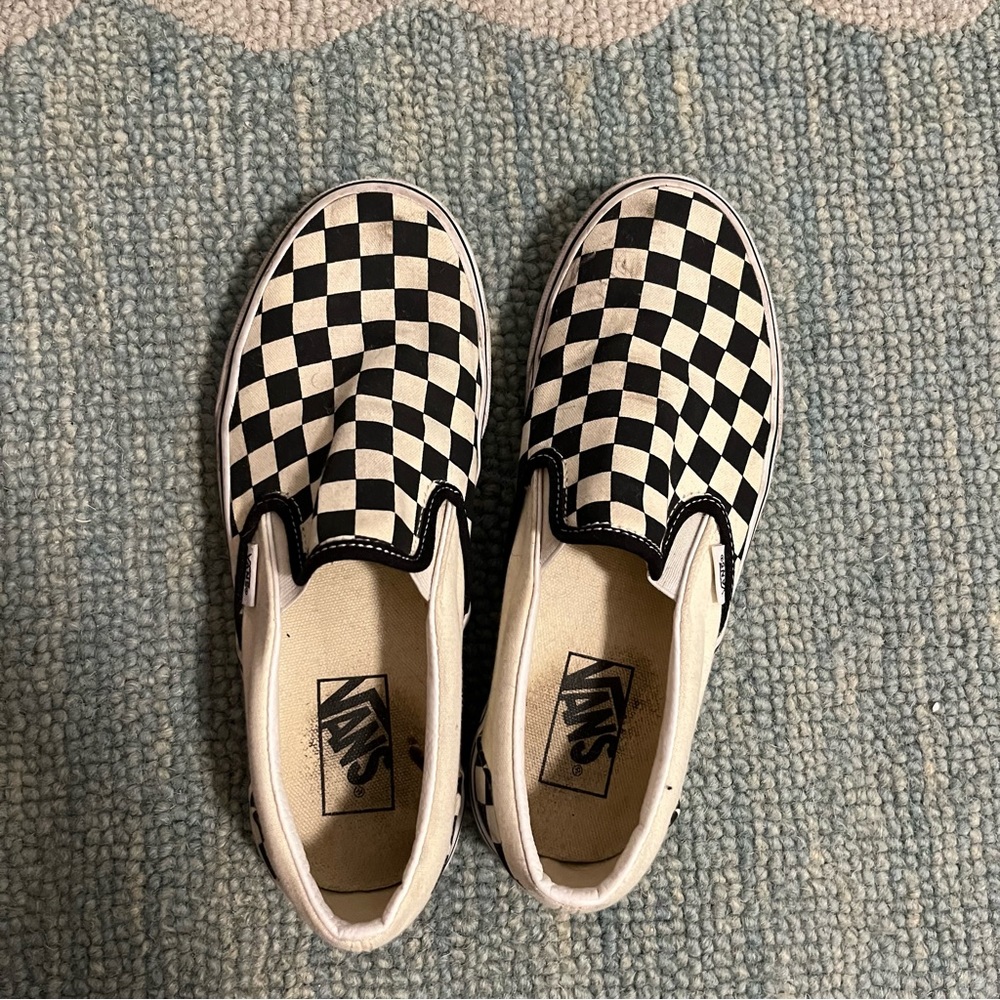 Checkerboard Vans Size 8